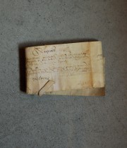 1624年の羊皮紙に書かれた古文書