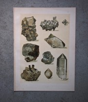 鉱物の版画 3 einfache kristallformen und kombinationen