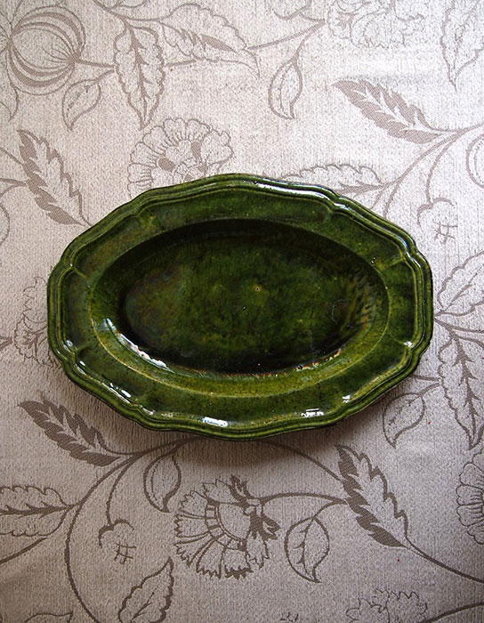 南仏の緑釉の大皿