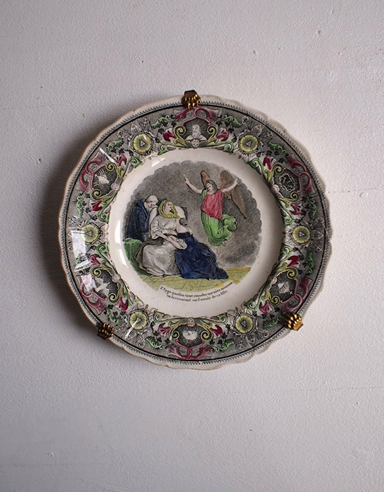 Creil et Montereau クレイユ & モントローの天使の絵皿
