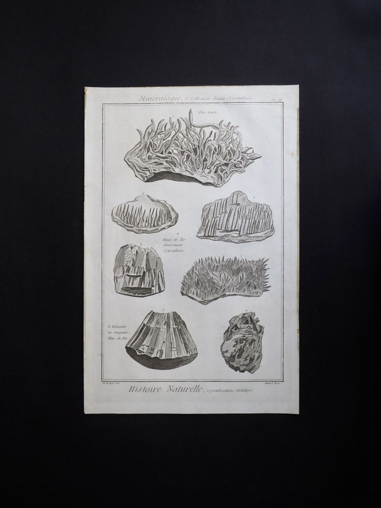 鉱物図版 Histoire Naturelle , Minéralogies 12